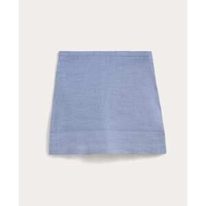 Everlane Women's Mini Skirt in Stretch Linen in Chambray, Size 2